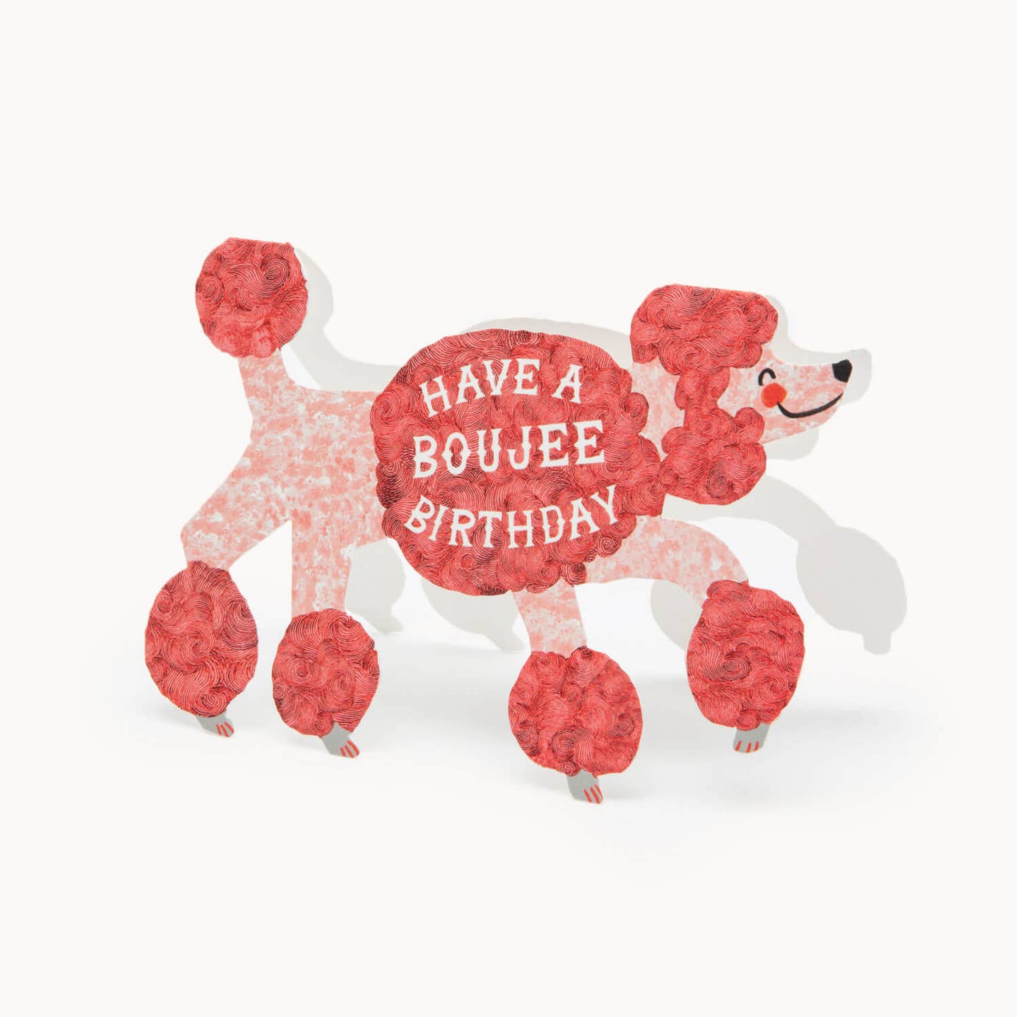 Boujee birthday poodle card