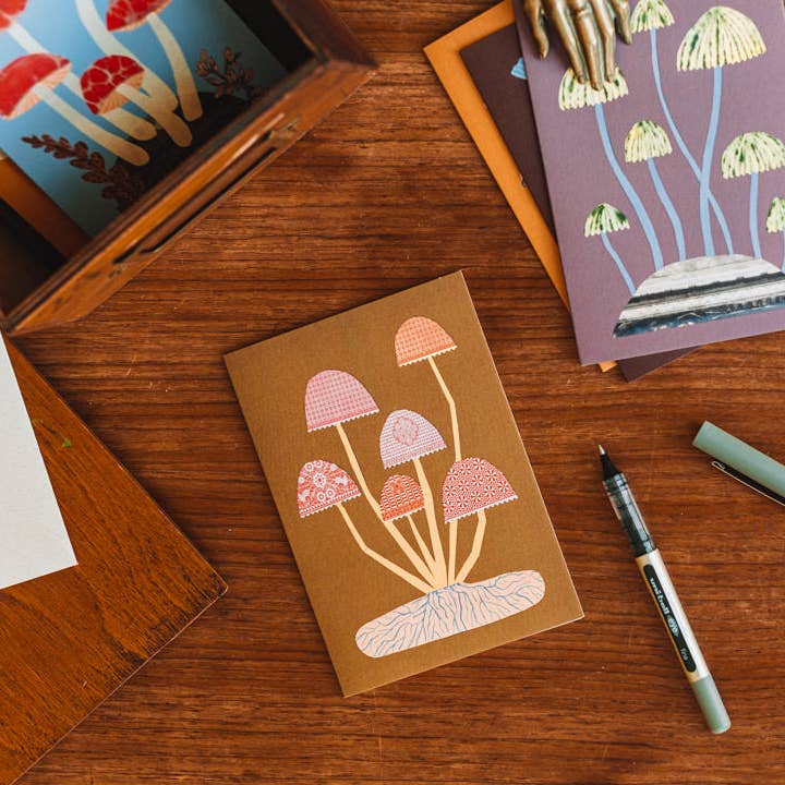 Patterned roots card
