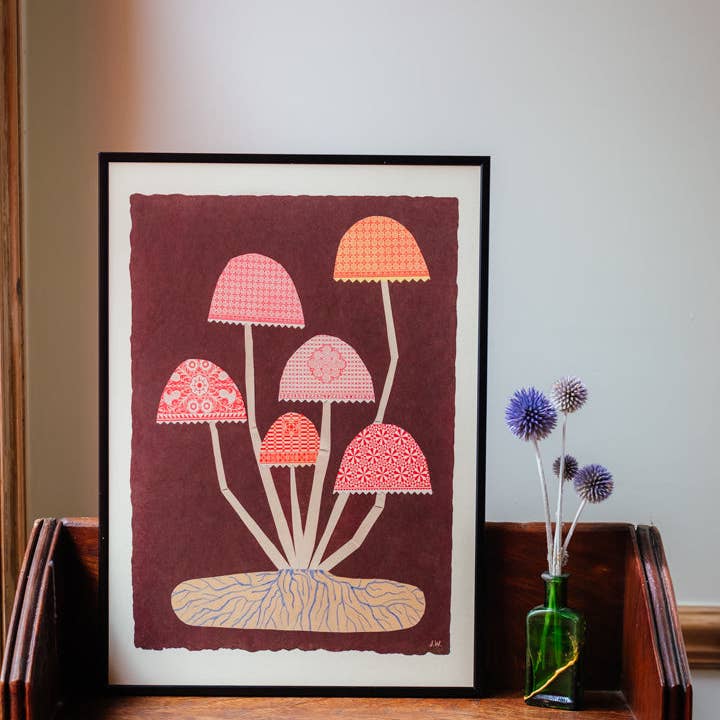 Patterned roots A3 print