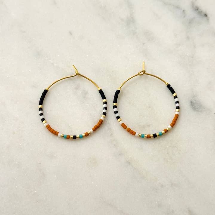 Seed bead hoops