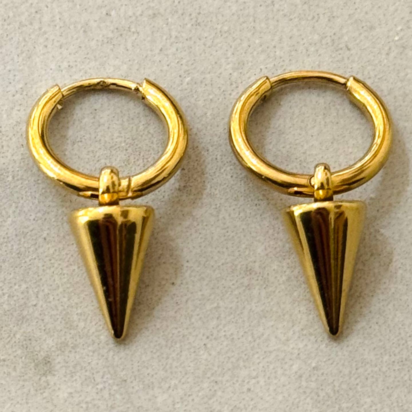 Spike hoop earrings