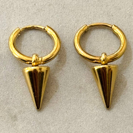 Spike hoop earrings