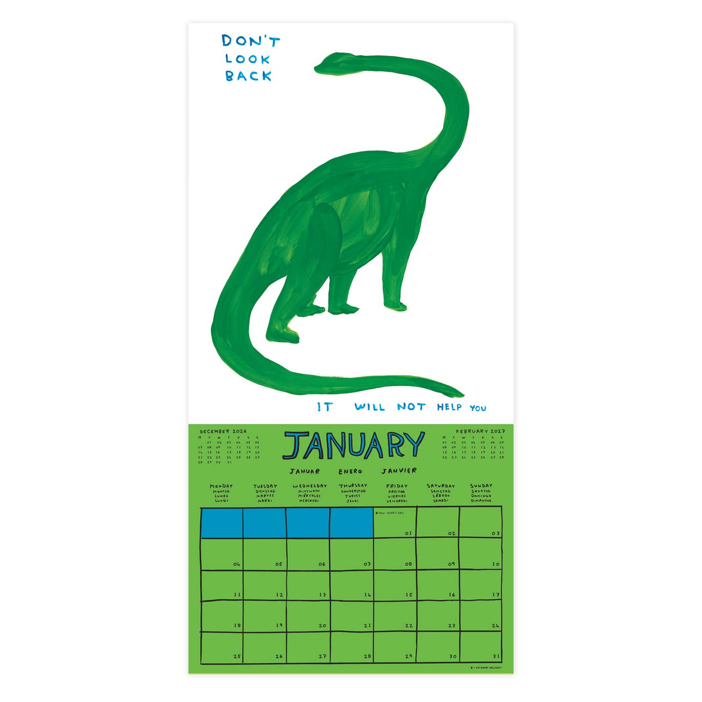 David Shrigley 2027 wall calendar