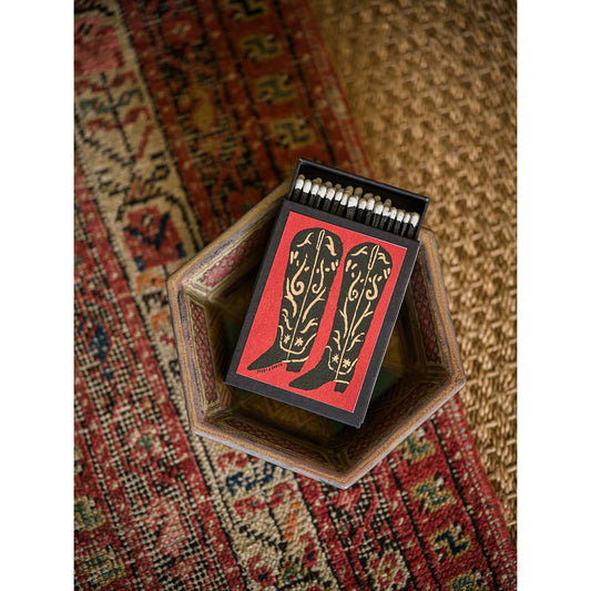 Cowboy boots keepsake matchbox