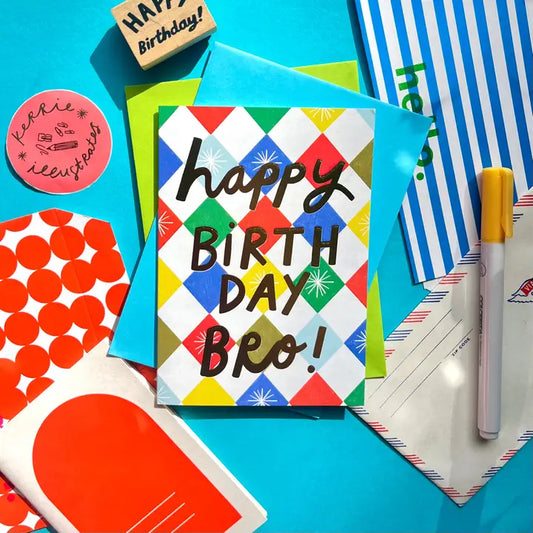 Happy birthday bro card