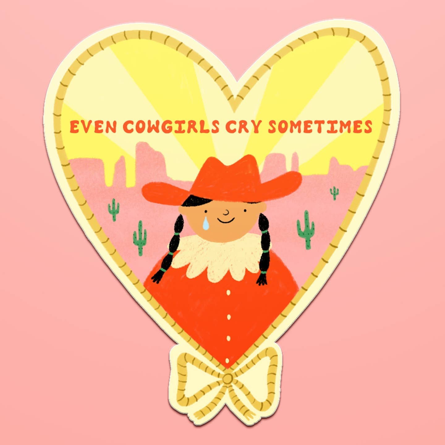 Even cowgirls cry sticker