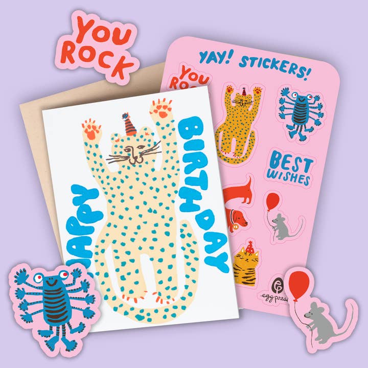 Sticker greetings card