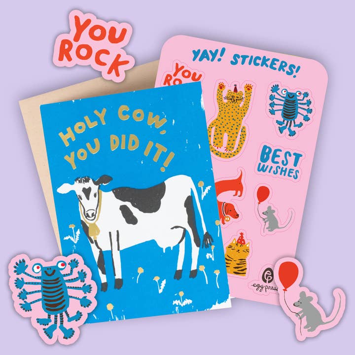 Sticker greetings card