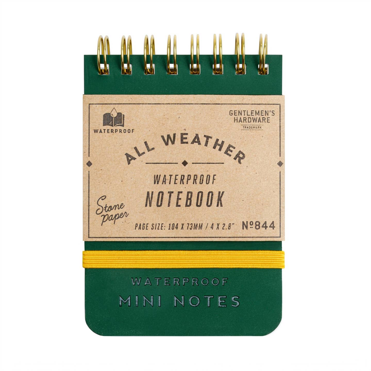 All weather waterproof notebook