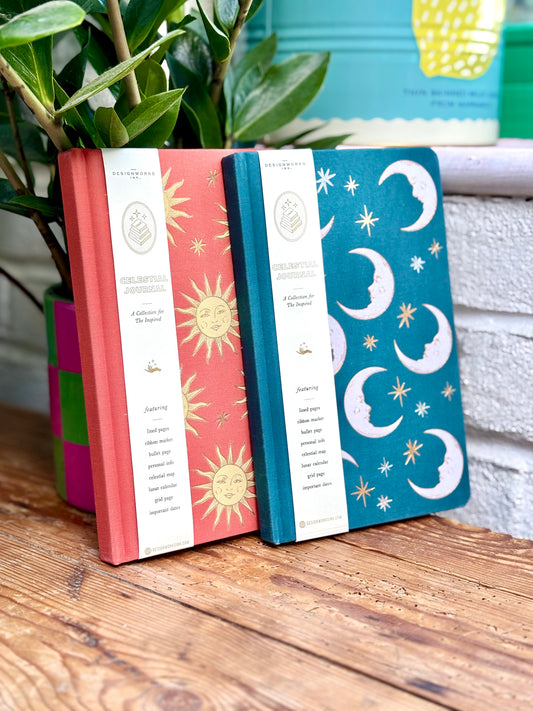 Celestial bookcloth journal