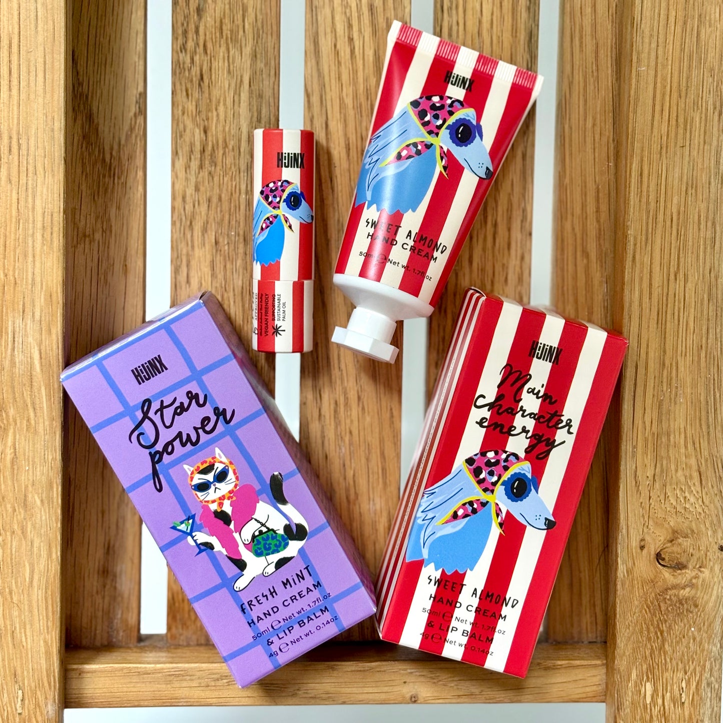 Hand cream and lip balm set
