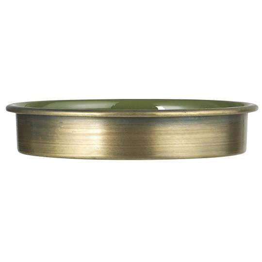 Olive candle tray