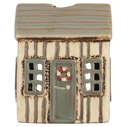 Tealight house - grey stripe