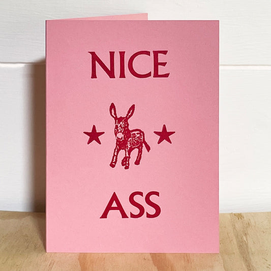 Nice ass letterpress card