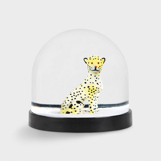 Leopard snow globe