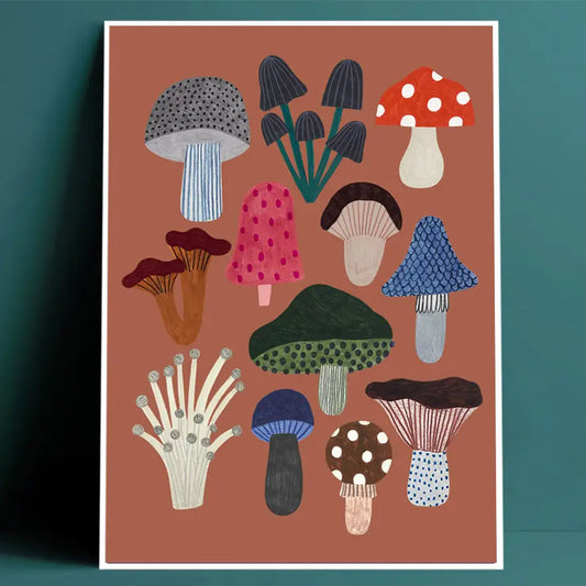 Mushrooms A4 print