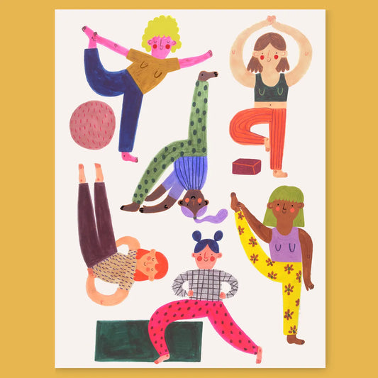 Yoga girls A4 print