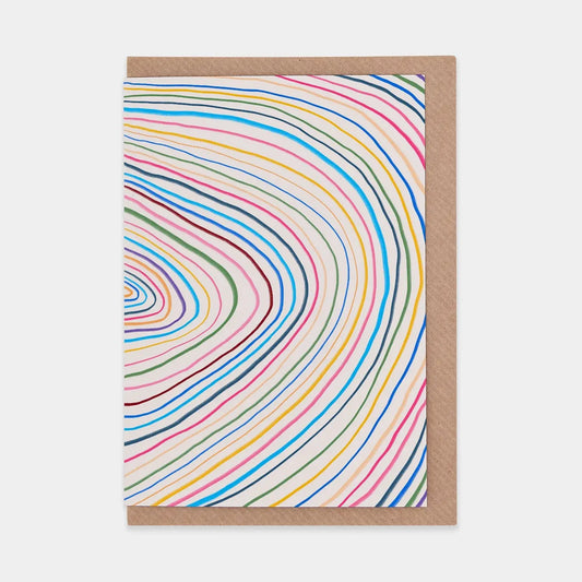 Sideways rainbow card