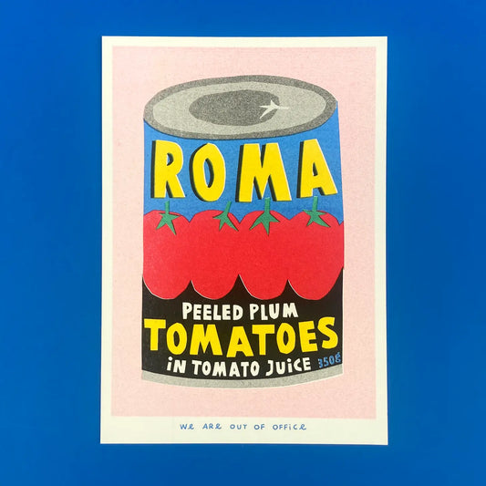 Roma tomatoes riso print
