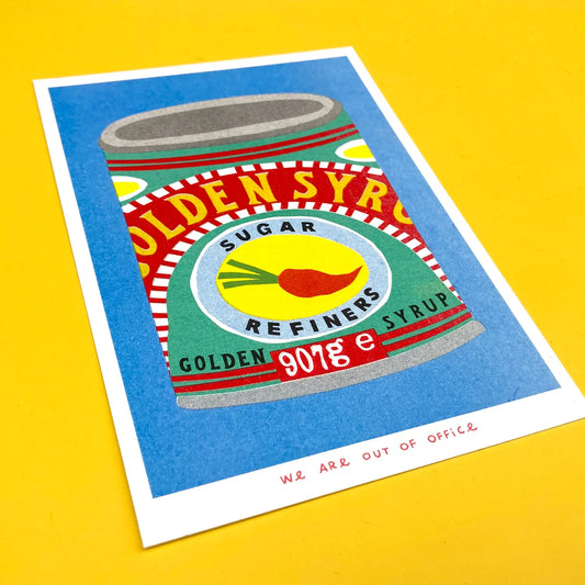 Golden syrup riso print