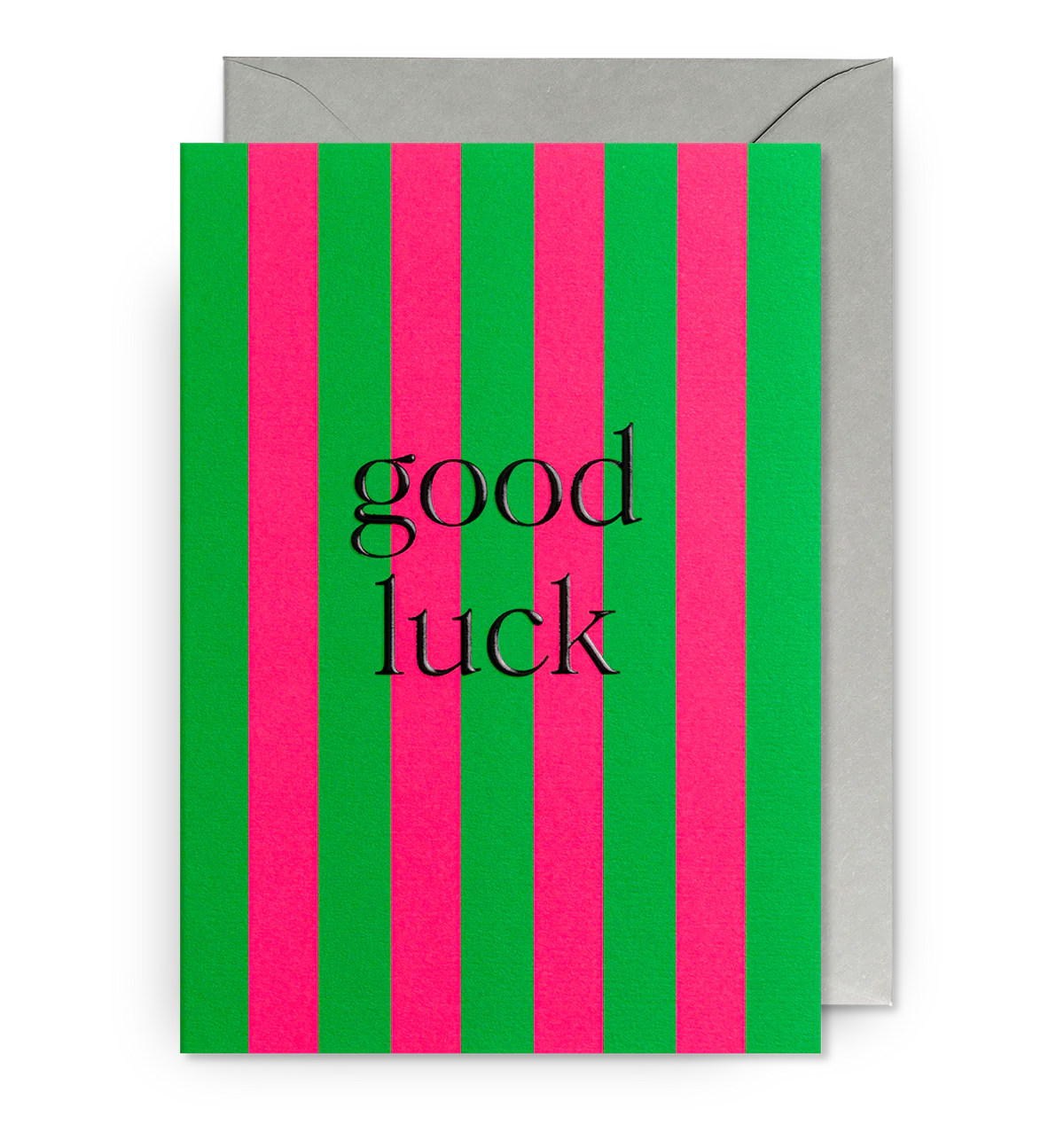Stripy good luck card