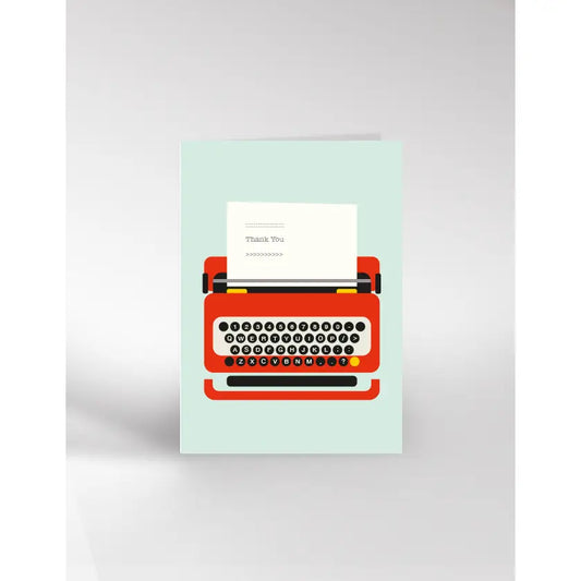 Typewriter thank you card