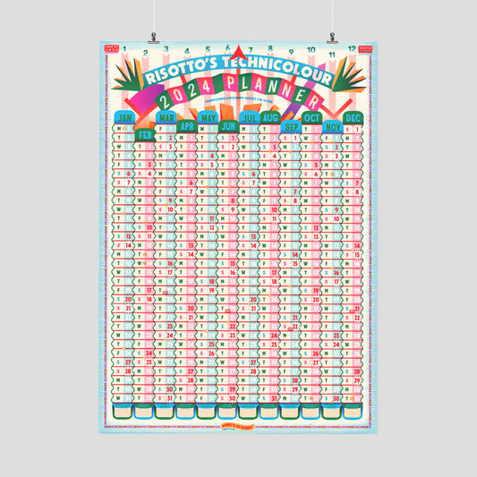 2024 Riso printed wall planner