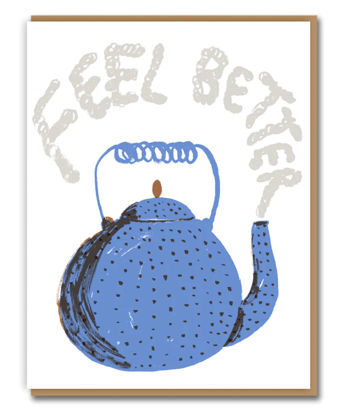 Feel better teapot card