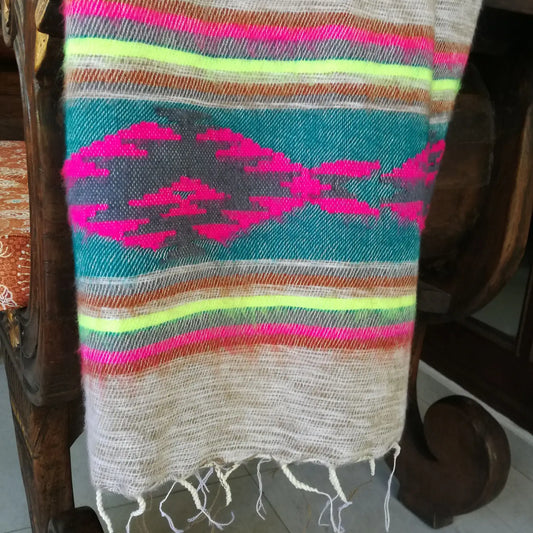 Neon edge oversize scarf