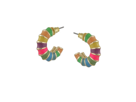 Multi coloured hoops - Antonia
