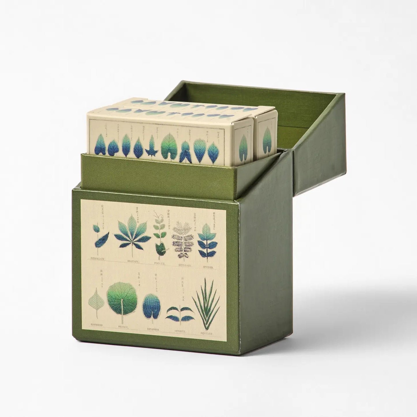 Shapes of leaves playing card set