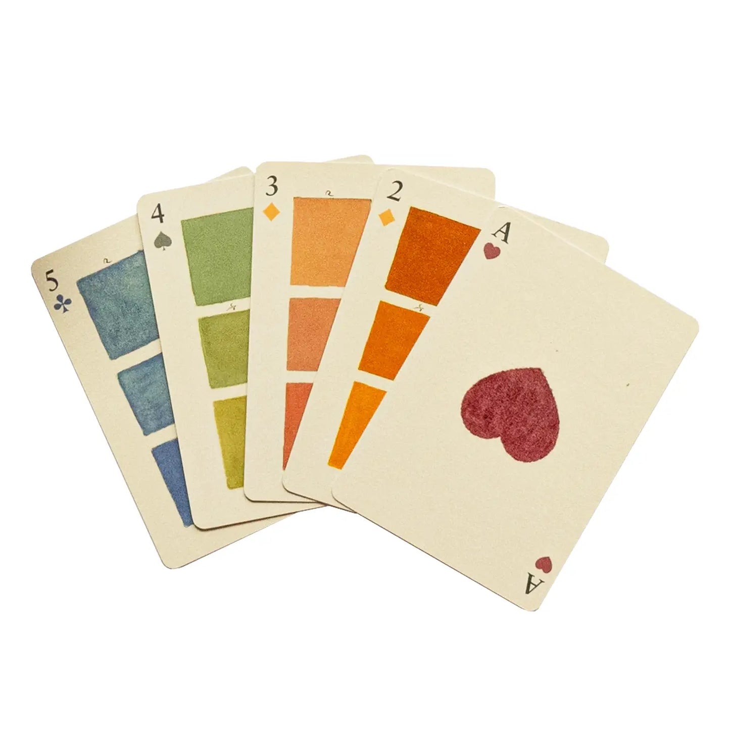Watercolour swatches playing card set