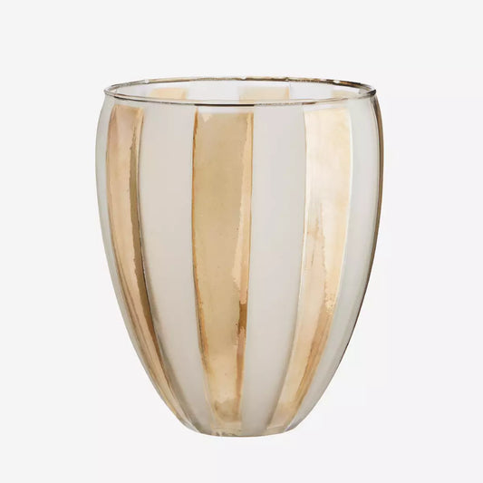 Striped glass vase