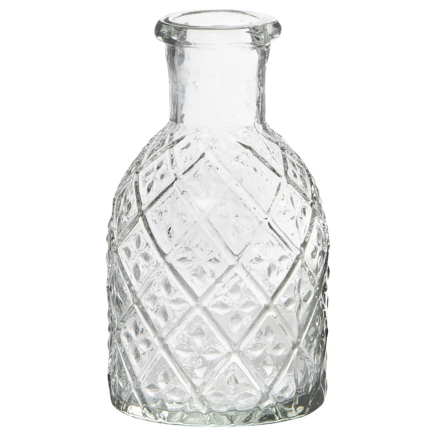 Glass candle holder - harlequin pattern