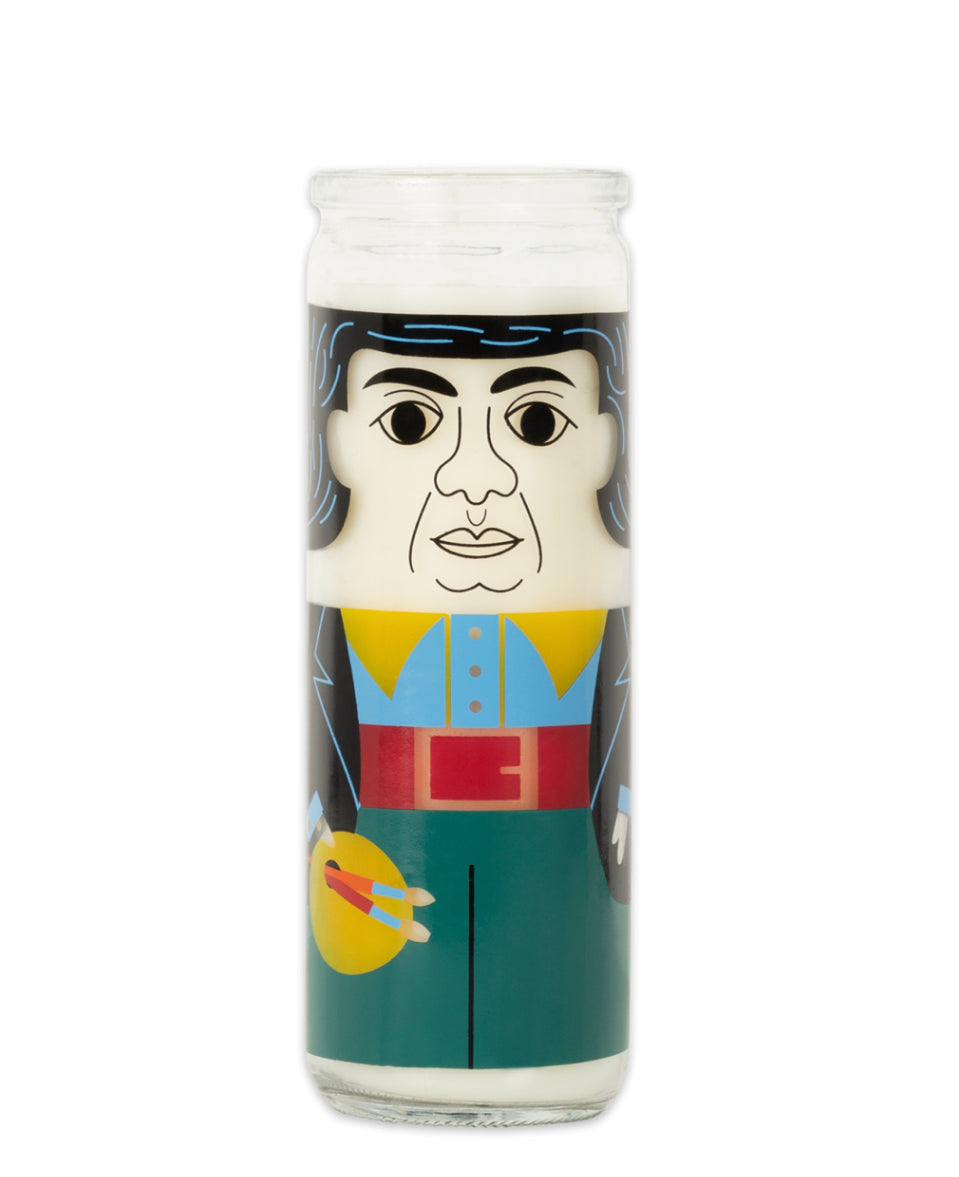 Frida and Diego glass candle