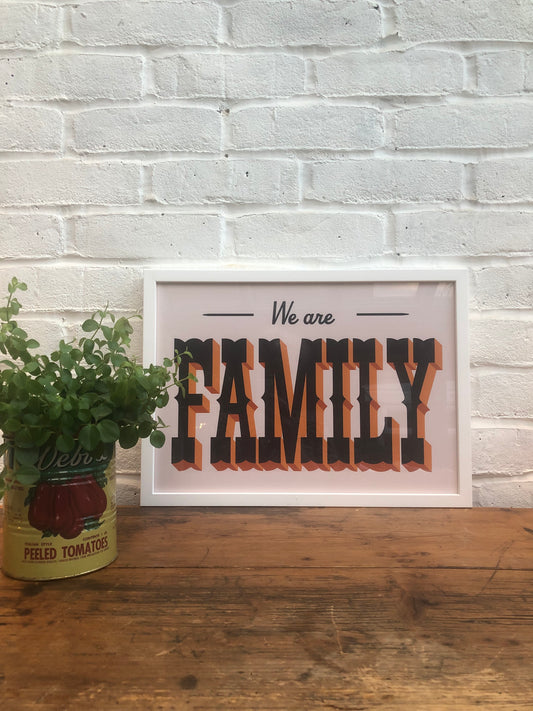 We are family A4 print