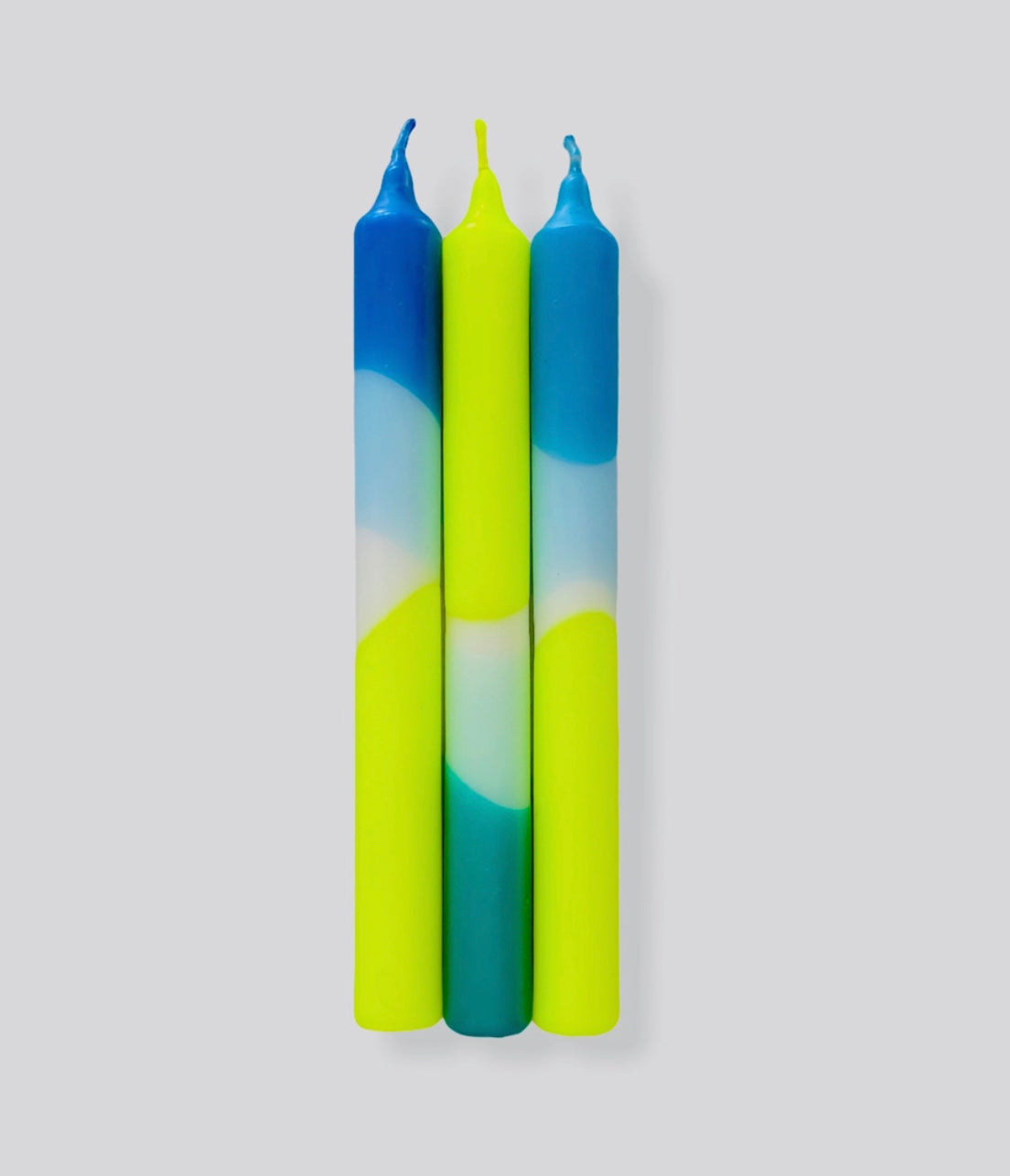 Neon dipped candles