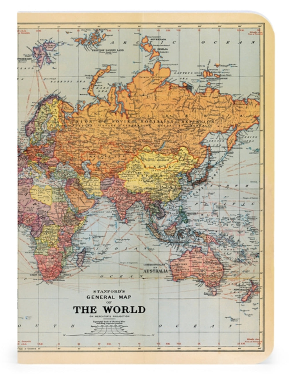World maps notebooks: set of 3