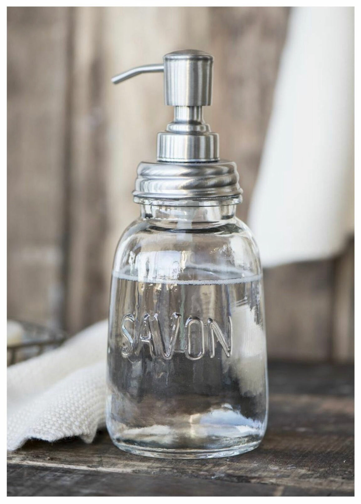 Glass SAVON pump bottle