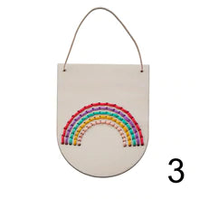 Rainbow banner embroidery kit