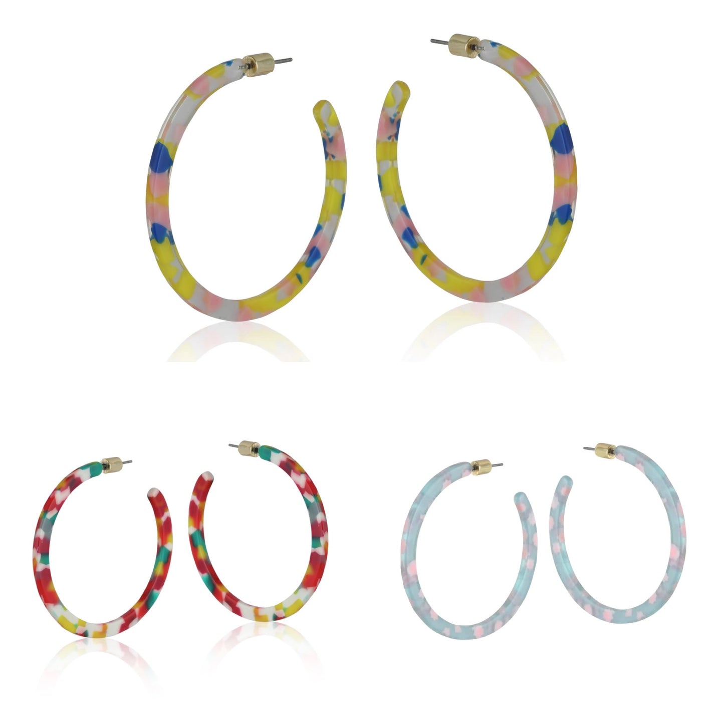 Large resin hoops - Amanda