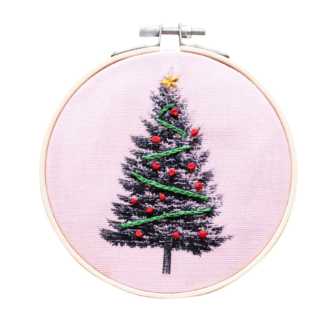 Christmas tree embroidery kit