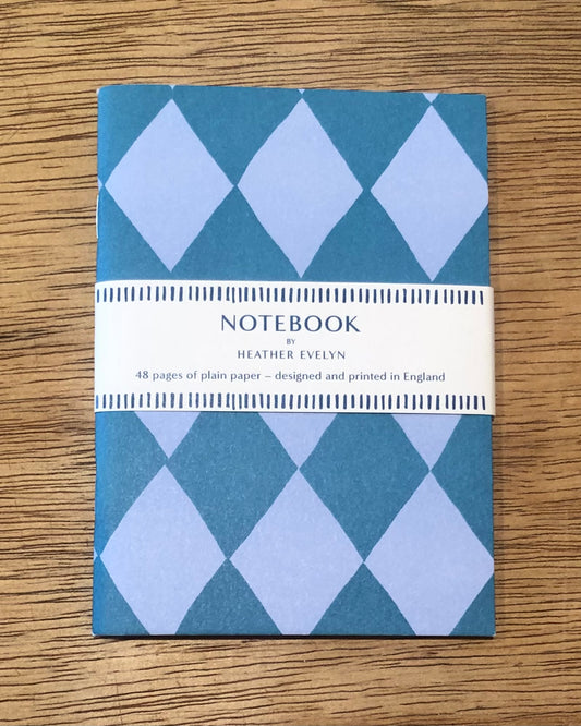 A6 blue diamond notebook