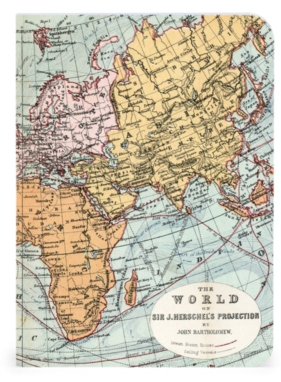 World maps notebooks: set of 3