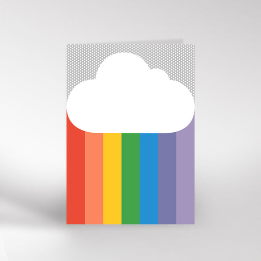 Raining rainbow card