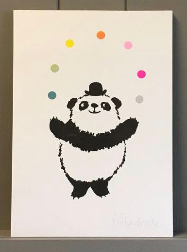 Juggling panda print