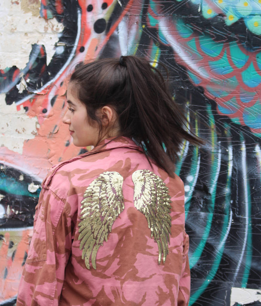 Iron-on sequin wings