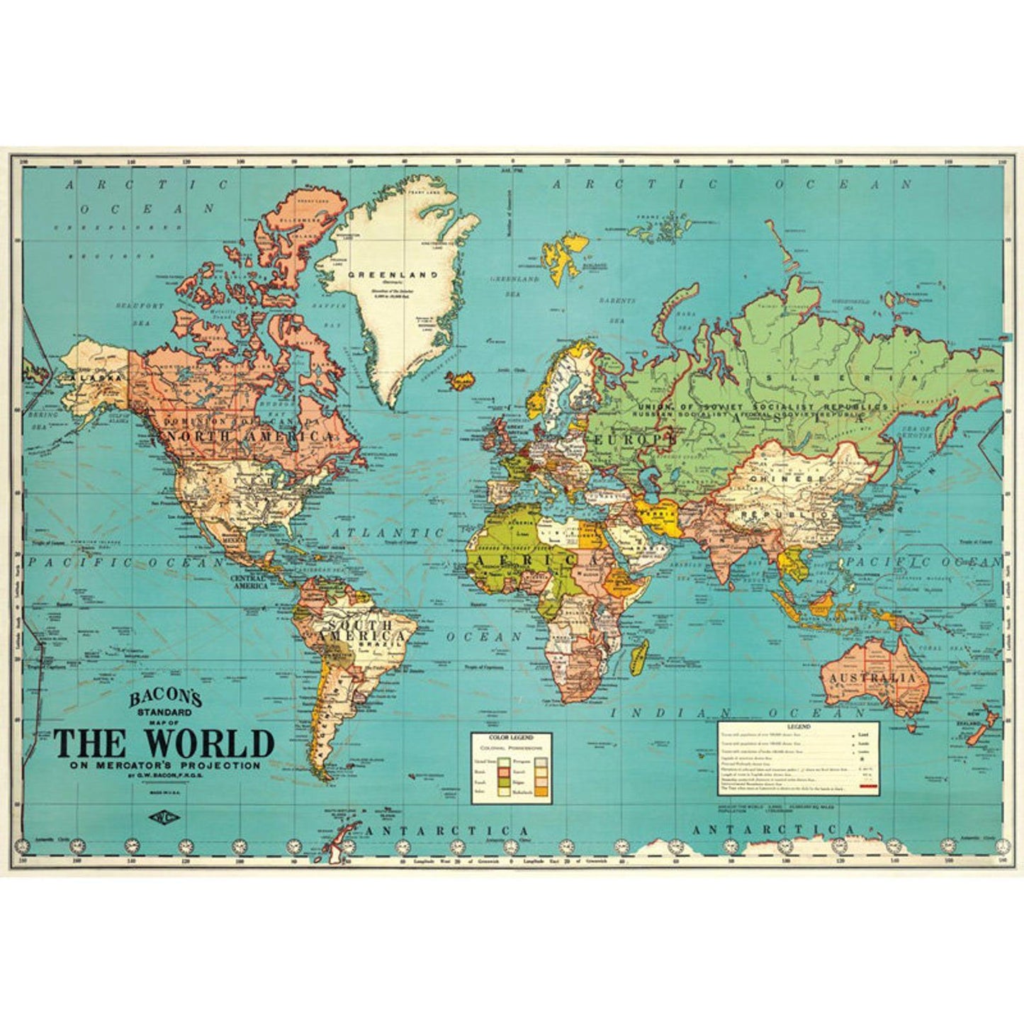 World map poster